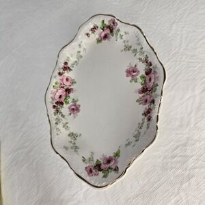 Vintage Hudson Rose by Homer Laughlin 9" Platter/ Pickle Plate